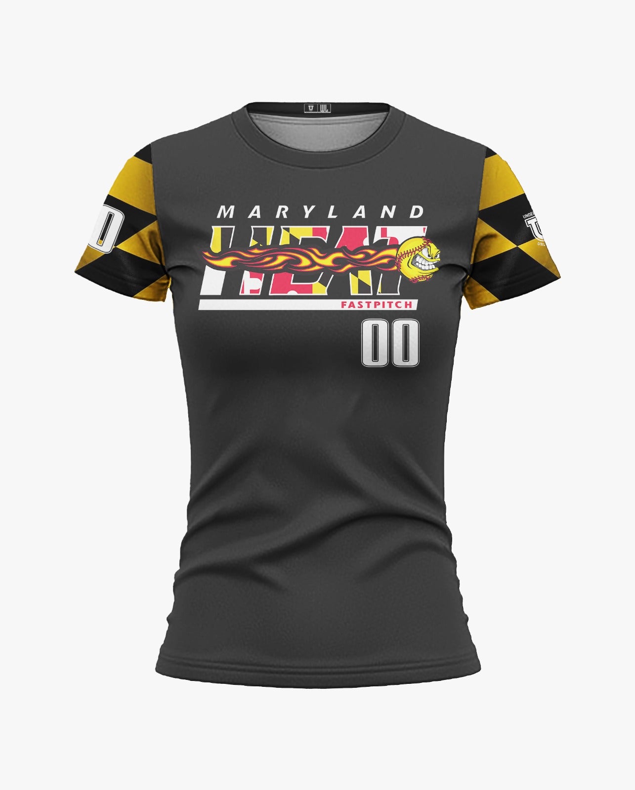 Maryland Heat Dri Tech T-Shirt ~ Black Maryland Flag