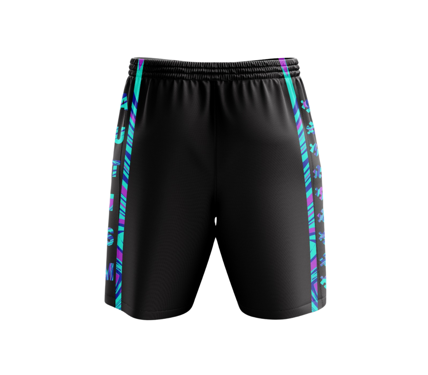 Team Autism Dri Tech Stretch Training Shorts {Black Flo Puzzle}