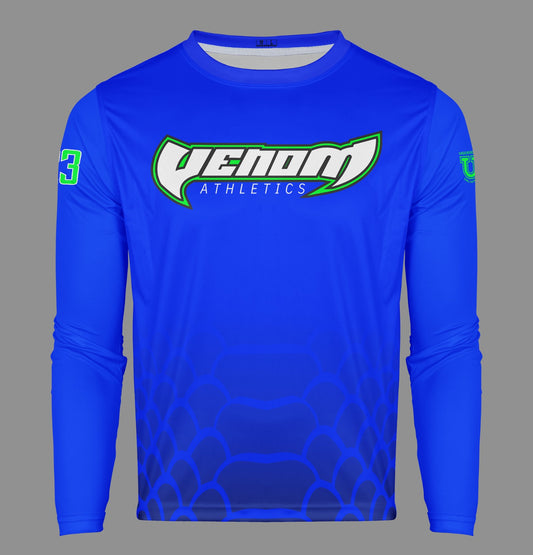 Venom Athletics Pro Performance Sun Long Sleeve ~ Blue Ghosted Base