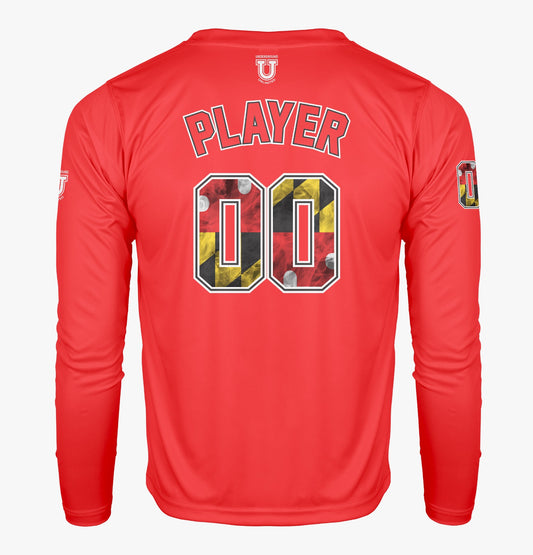 Maryland Clash Pro Performance Sun Long Sleeve ~ Solid Red