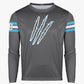***NEW For 2023*** Raptors Pro Performance Sun Long Sleeve ~ Grey Raptor Claws w/ Blue and White Stripes