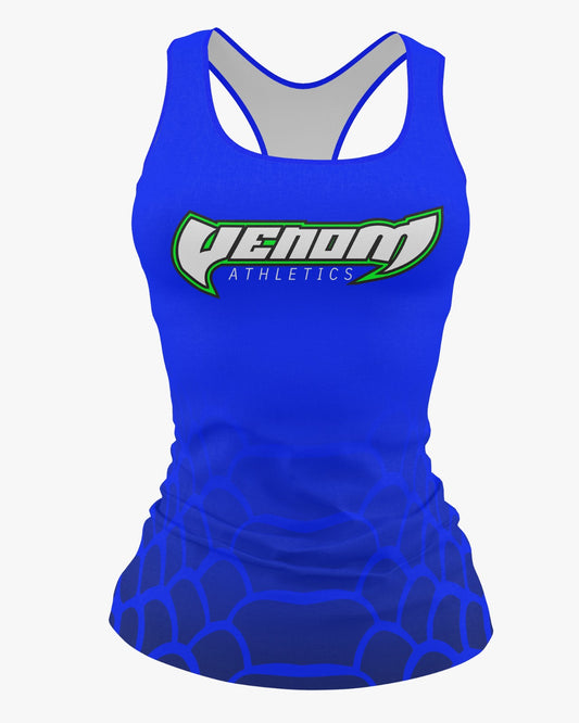 Venom Athletics Dri Tech Women's Razorback ~ Blue Ghosted Base