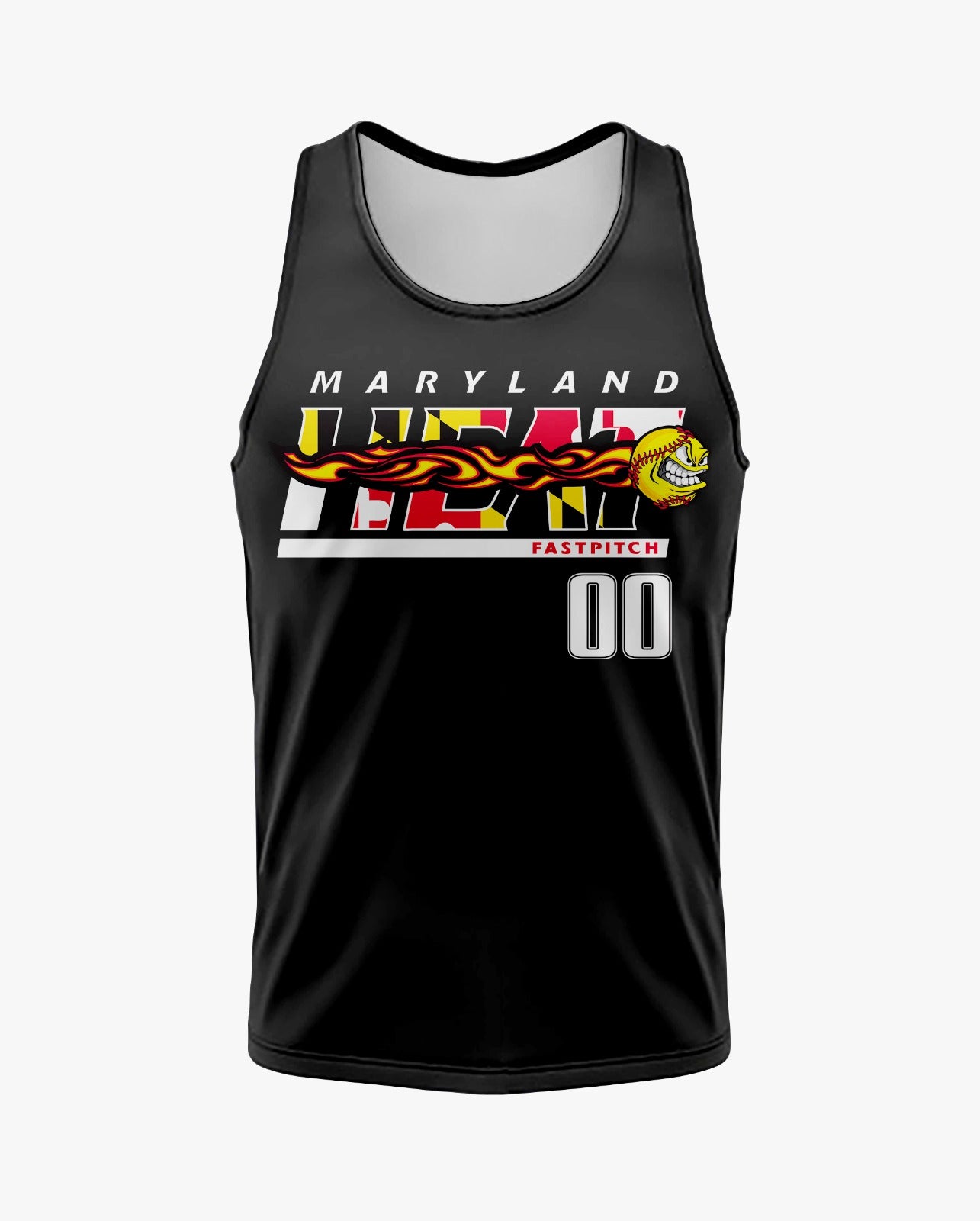 Maryland Heat Dri Tech Tank Top ~ Black Maryland Flag