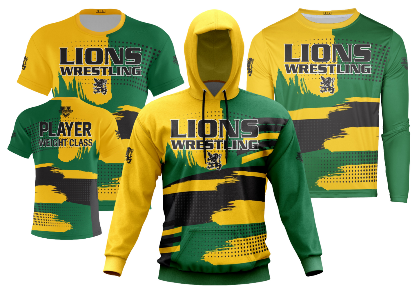 Queen Anne's High Wrestling Performance Dri Tech Apparel ~ Triple Painted