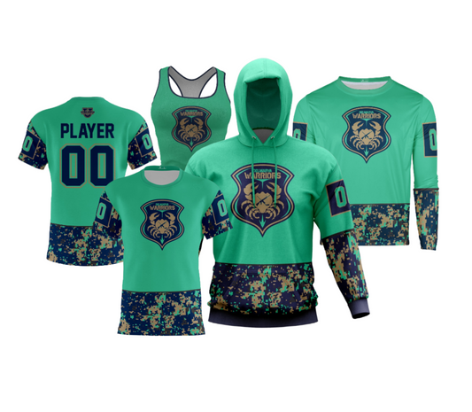 Delmarva Warriors Performance Dri Tech Apparel ~ Mint Camo