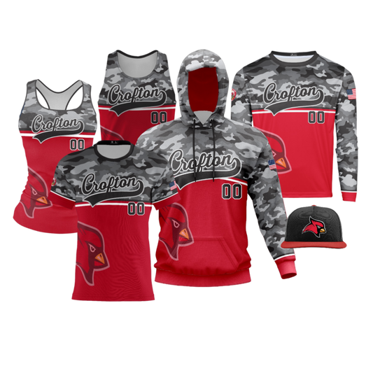 Crofton Cardinals Performance Dri Tech Design ~ Camo Split Red
