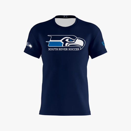 South River Dri Tech T-Shirt ~ Solid Navy Large Seahawk