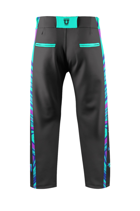Team Autism Relaxed Fit Open-Bottom Performance Pants ~ Black Flo Puzzle