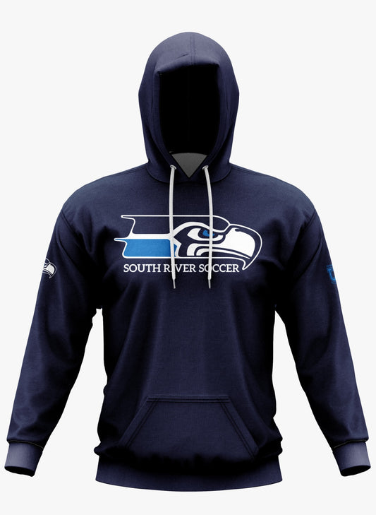 South River Performance Hoodie ~ Solid Navy Large Seahawk