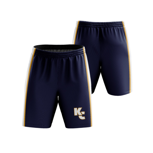 Kent County Little League Dri Tech Stretch Training Shorts ~ Navy Striped Sides