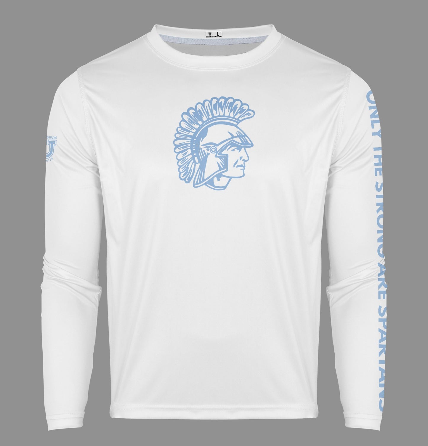 W.T. Chipman Pro Performance Sun Long Sleeve ~ Spartan White "Only the Strong are Spartans"