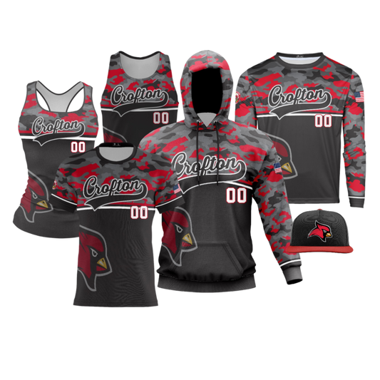 Crofton Cardinals Performance Dri Tech Design ~ Camo Split Black