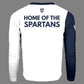 W.T. Chipman Pro Performance Sun Long Sleeve ~ White ALT Sleeve C Left Chest "Home of the Spartans"