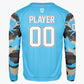 Raptors Pro Performance Sun Long Sleeve ~ Blue w/Camo Sleeves