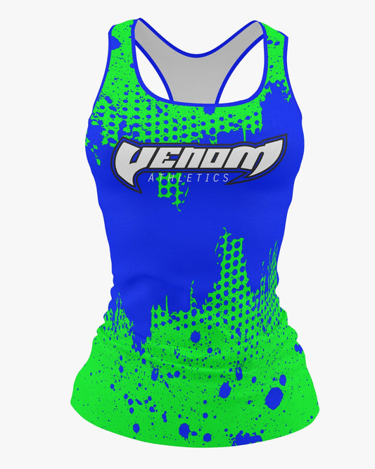 Venom Athletics Dri Tech Women's Razorback ~ Combo Splatter