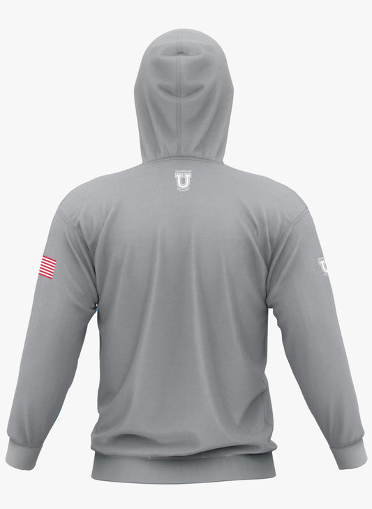 DE Stallions Performance Hoodie ~ Stallion Central Chest *Grey*