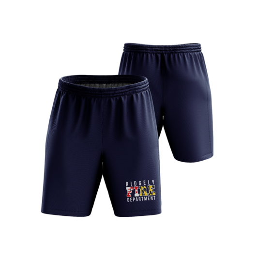 RVFD Dri Tech Stretch Training Shorts ~ Standard Blues {Maryland}