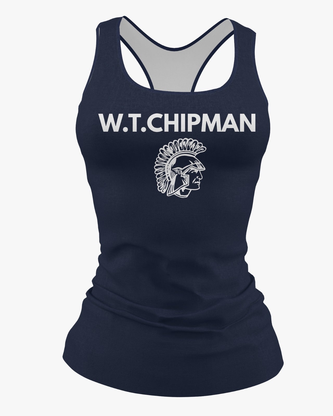 W.T. Chipman Dri Tech Women's Razorback ~ Navy Chipman Spartan
