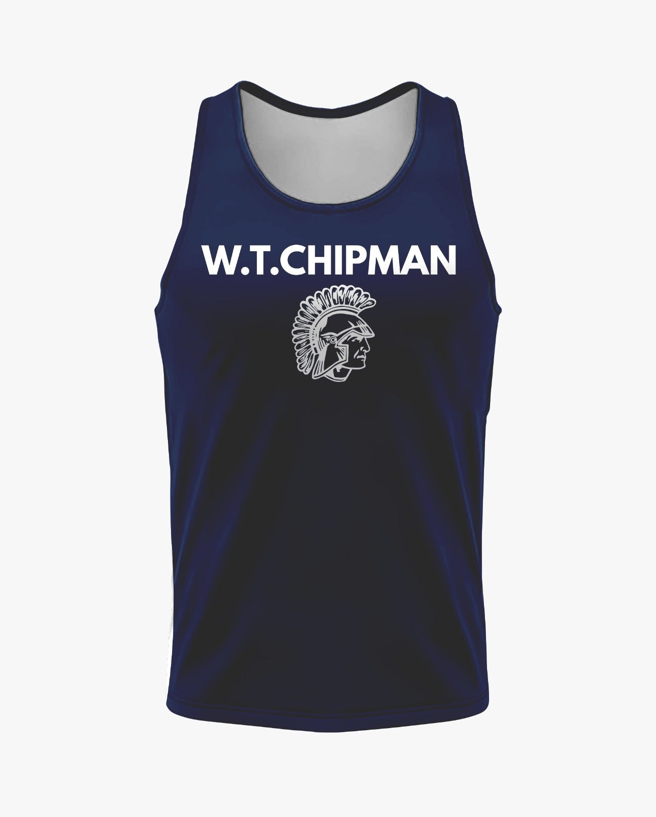 W.T. Chipman Dri Tech Tank Top ~ Navy Chipman Spartan
