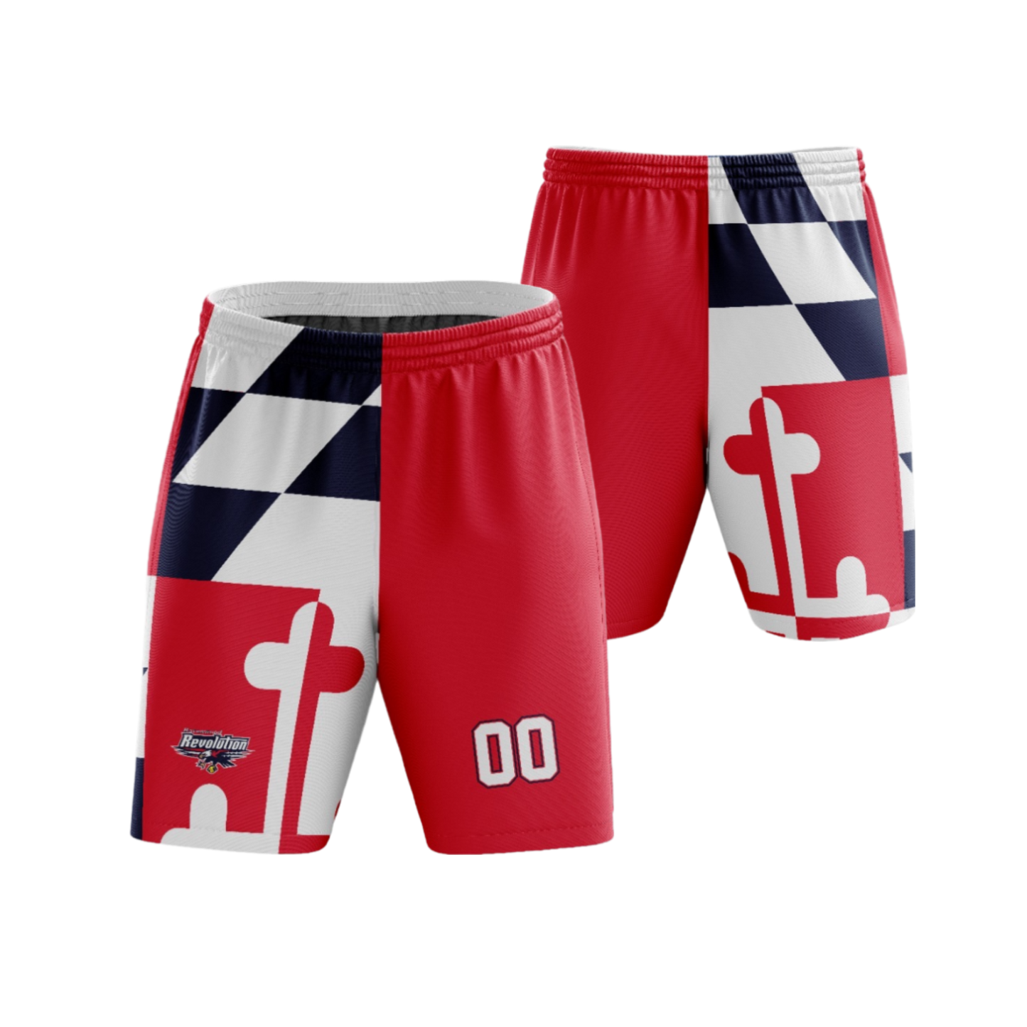 Havenwood Revolution Dri Tech Stretch Training Shorts ~ Maryland Flag