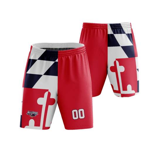 Havenwood Revolution Dri Tech Stretch Training Shorts ~ Maryland Flag