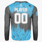 Raptors Pro Performance Sun Long Sleeve ~ Blue w/Grey Splatter Effect