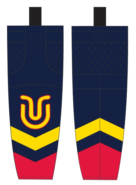 Underground Ice Hockey Socks - Navy Red/Gold