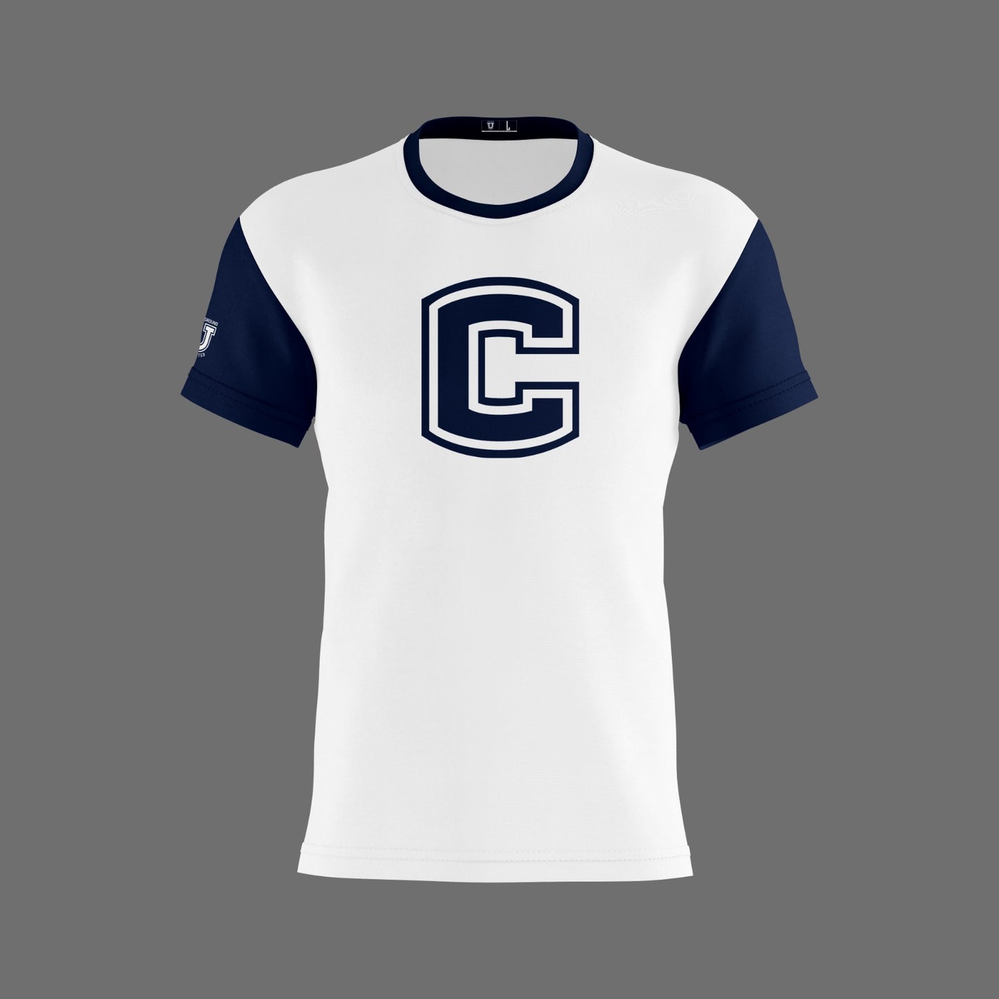 W.T. Chipman Dri Tech Shirt ~ White C Central "Home of the Spartans"