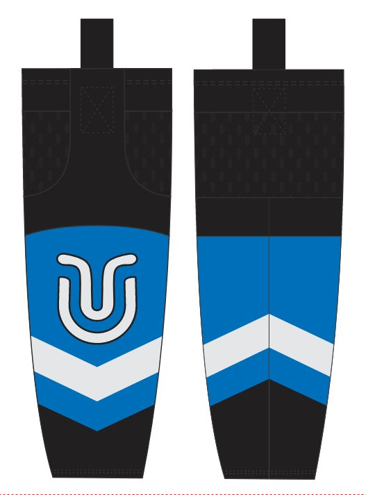 Underground Ice Hockey Socks - Blue Black/White
