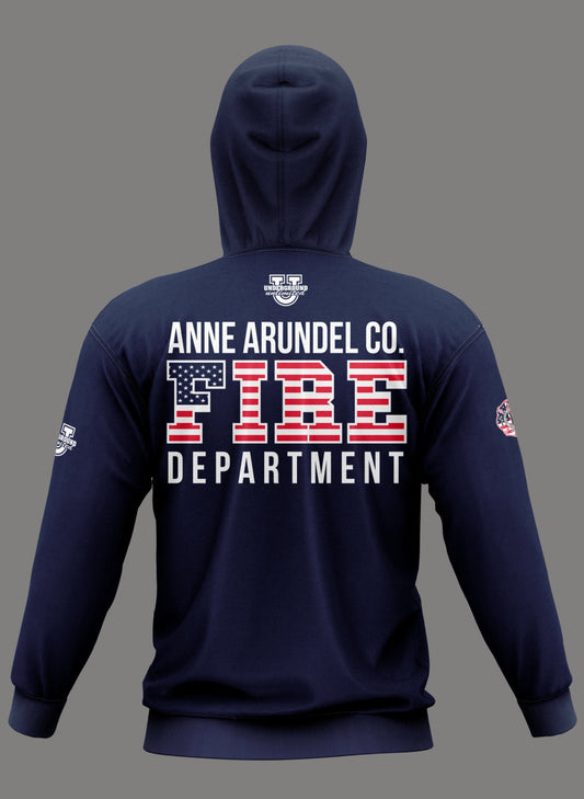 AAFD Performance Hoodie ~ USA Navy Blue