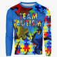 Team Autism Performance Apparel ~ Blue Puzzle Fade {Royal}