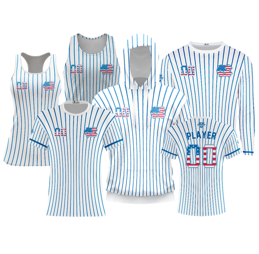 Caroline North ***All-Stars 2026*** Performance Dri Tech Design ~ White Pinstripe