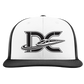 Delaware Express Embroidered Hat ~ PTS20 FlexFit // 112 Snapback "DE" White/Black ALT