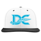 Delaware Express Embroidered Hat ~ PTS20 FlexFit // 112 Snapback "DE" White/Black CMB