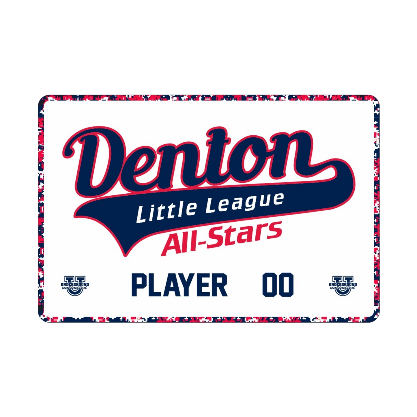 Denton Little League ***All-Stars 2025*** Sherpa Lined Blanket ~ White