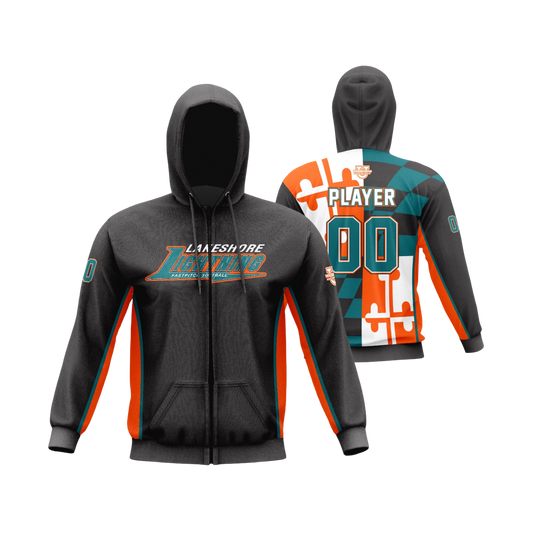 Lakeshore Performance Full-Zip Hoodie ~ Jersey Replica {Black}