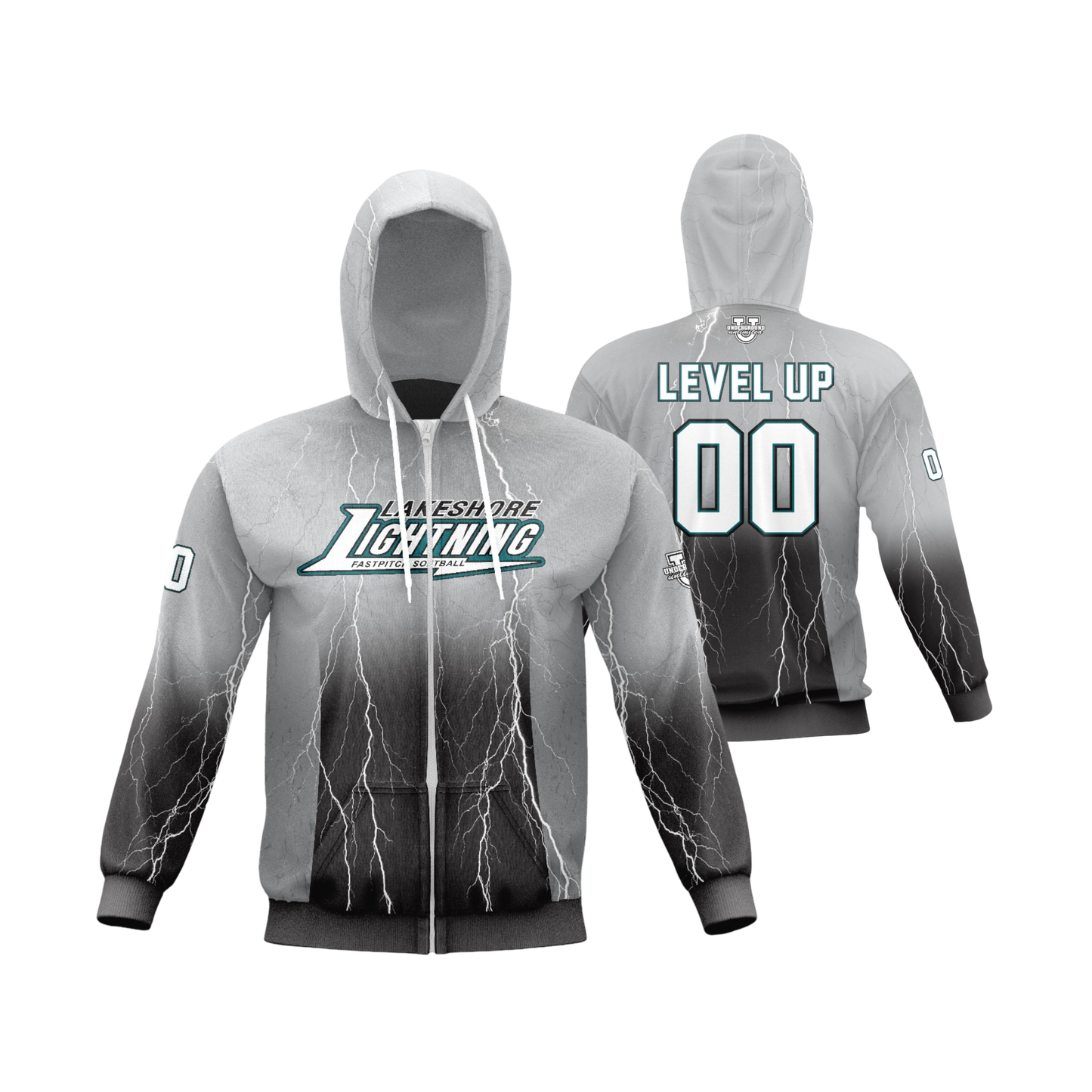 Lakeshore Performance Full-Zip Hoodie ~ Jersey Replica {Lightning Grey Ombre}