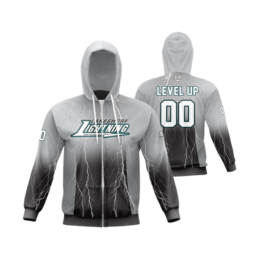 Lakeshore Performance Full-Zip Hoodie ~ Jersey Replica {Lightning Grey Ombre}