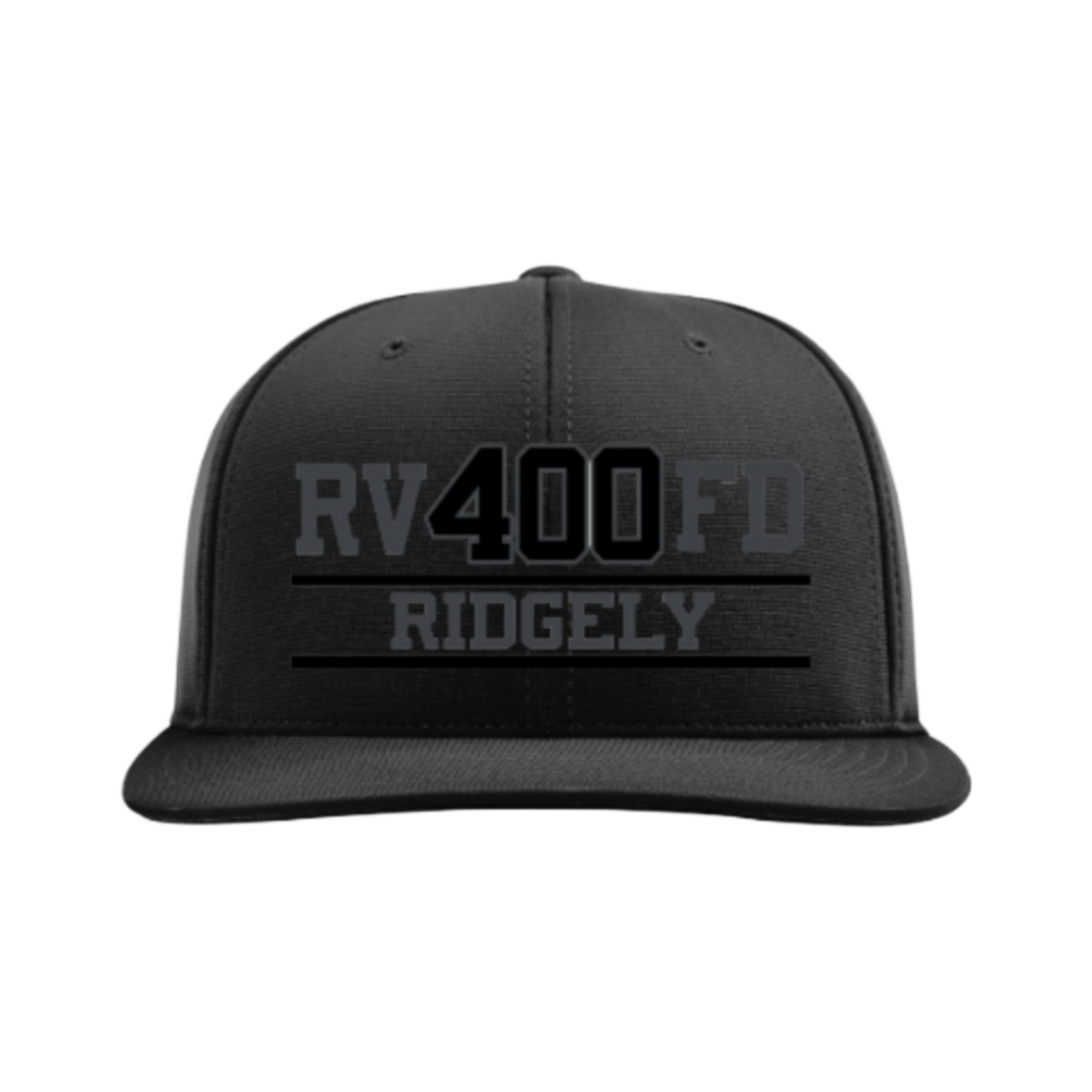 RVFD Embroidered Hat ~ Blackout RV400FD {Flexfit/Snapback}