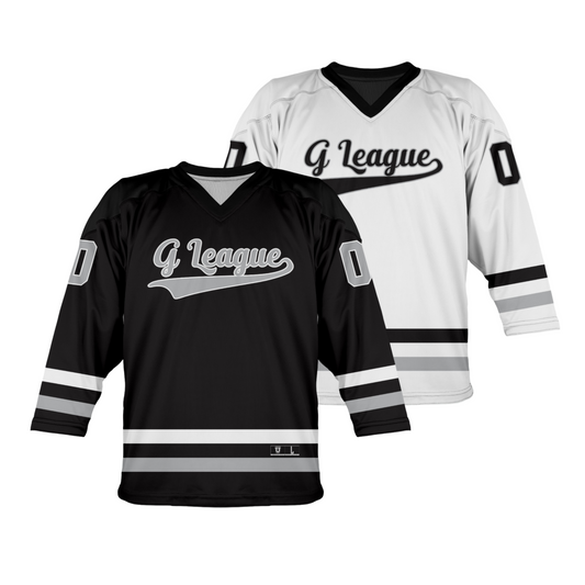 G League Ice Hockey Reversible Game Jersey ~ Black/White