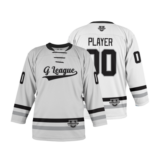 G League Ice Hockey Game Jersey ~ White