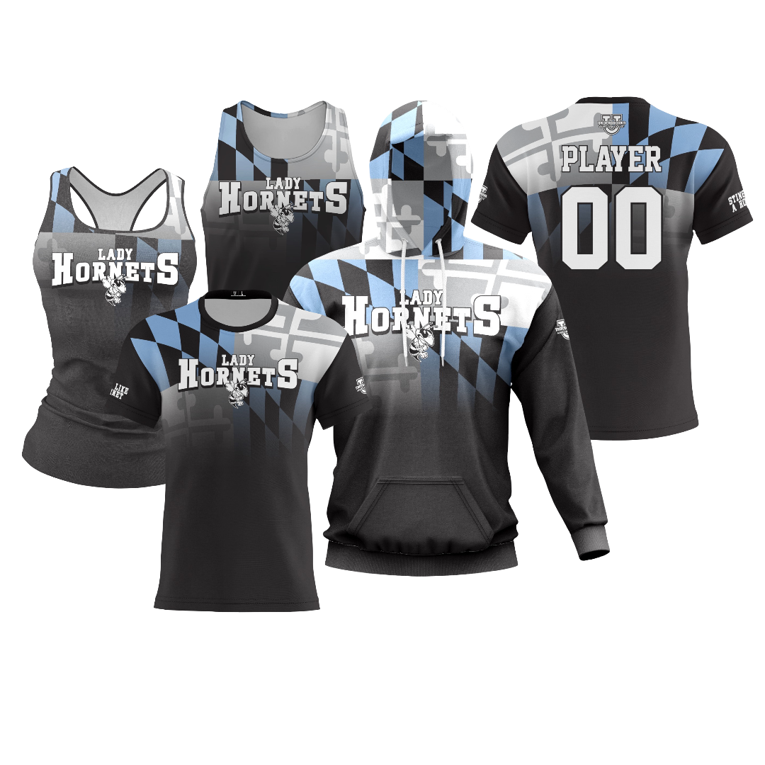 Hickory Lady Hornets Performance Apparel ~ Maryland Ombre Black