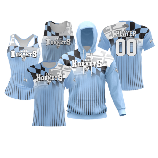 Hickory Lady Hornets Performance Apparel ~ Maryland Ombre Columbia Pinstripes