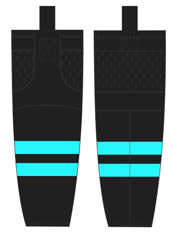 Delmarva Raptors High Flo Socks - Black/Blue