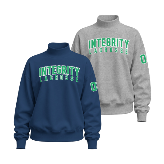 Integrity Lacrosse Mock Neck Cotton Sweatshirt ~ 4 Color Combo {Variety}