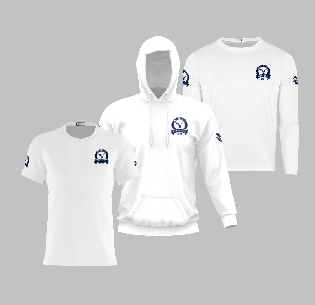 Kent School Team Color ***Class of 2027 Fundraiser Bundles*** Performance Apparel ~ White Team