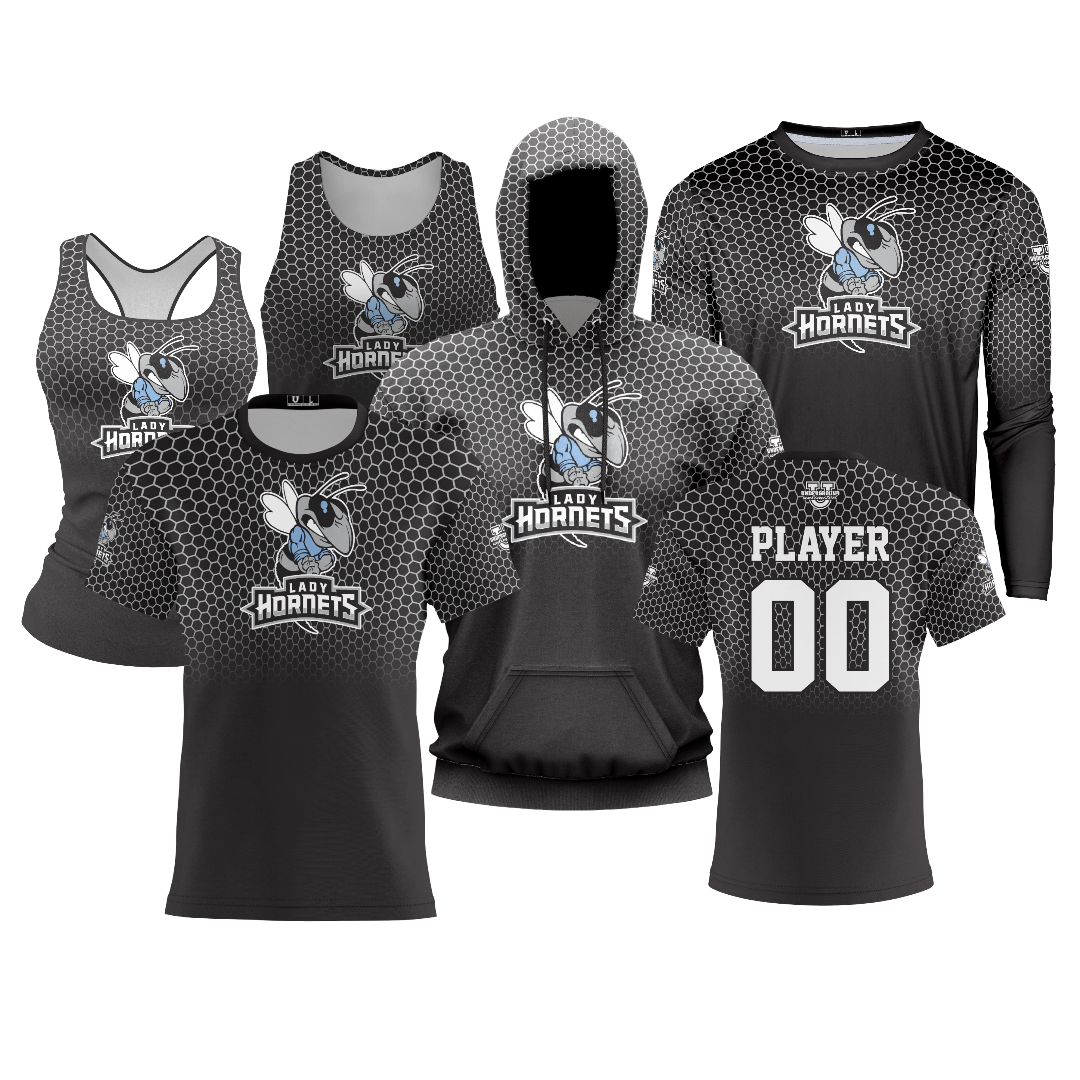 Hickory Lady Hornets Performance Apparel ~ Honeycomb Black w Grey