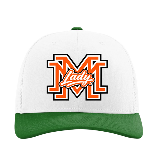 Lady Mavericks Embroidered Hat ~ 112 White/Green Snapback