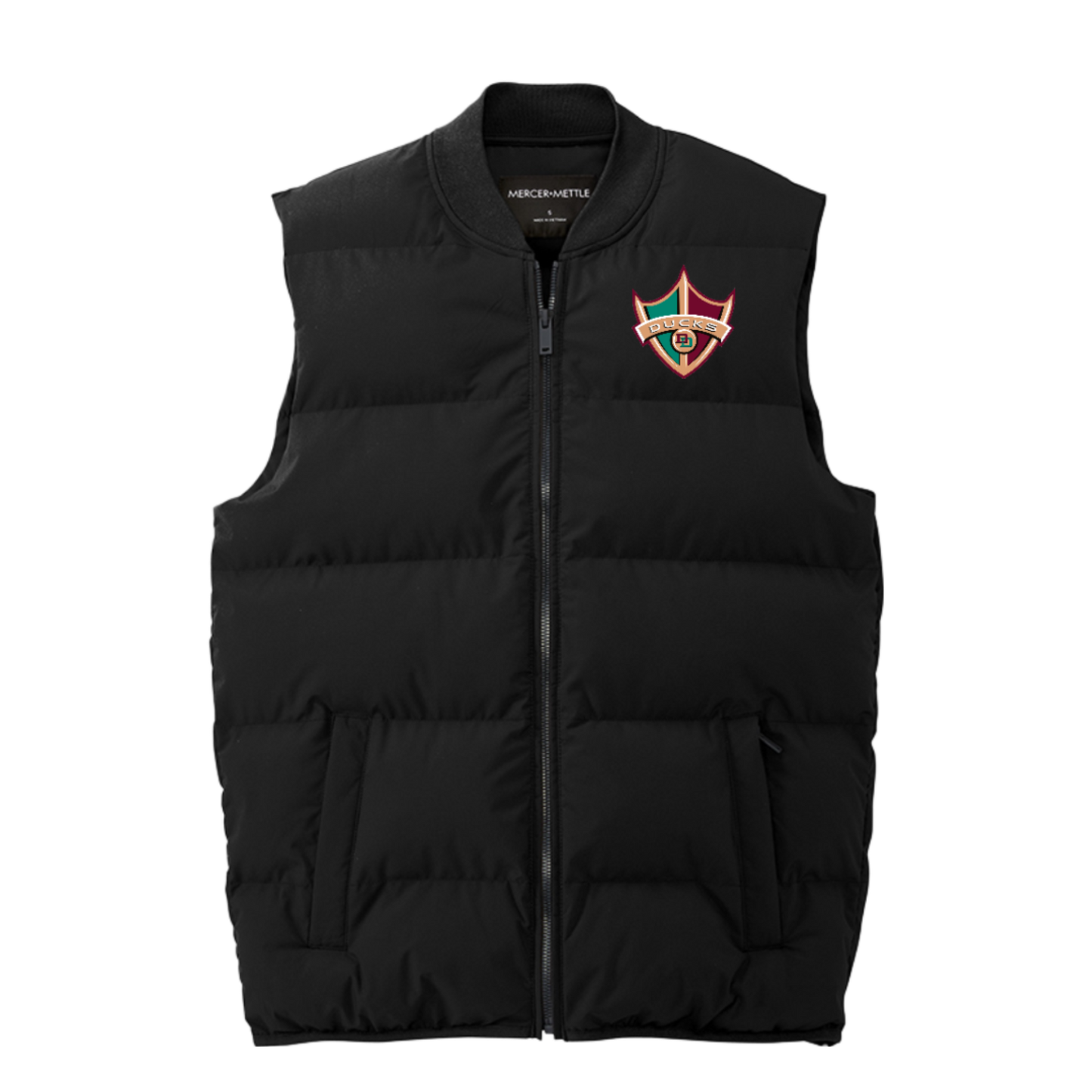 Delaware Ducks Mens Puffy Vest ~ Black