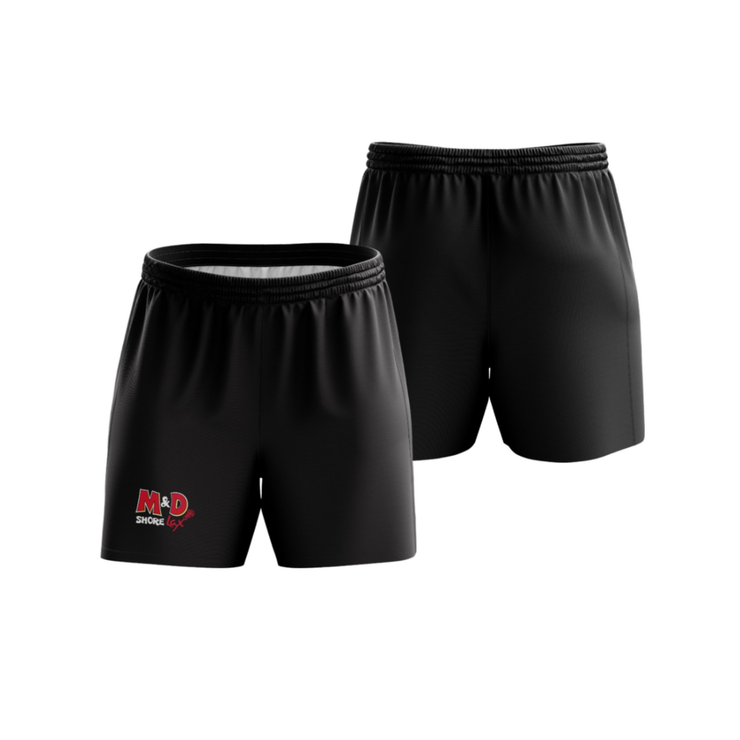 M&D Dri Tech Stretch Training Shorts ~ Solid Black